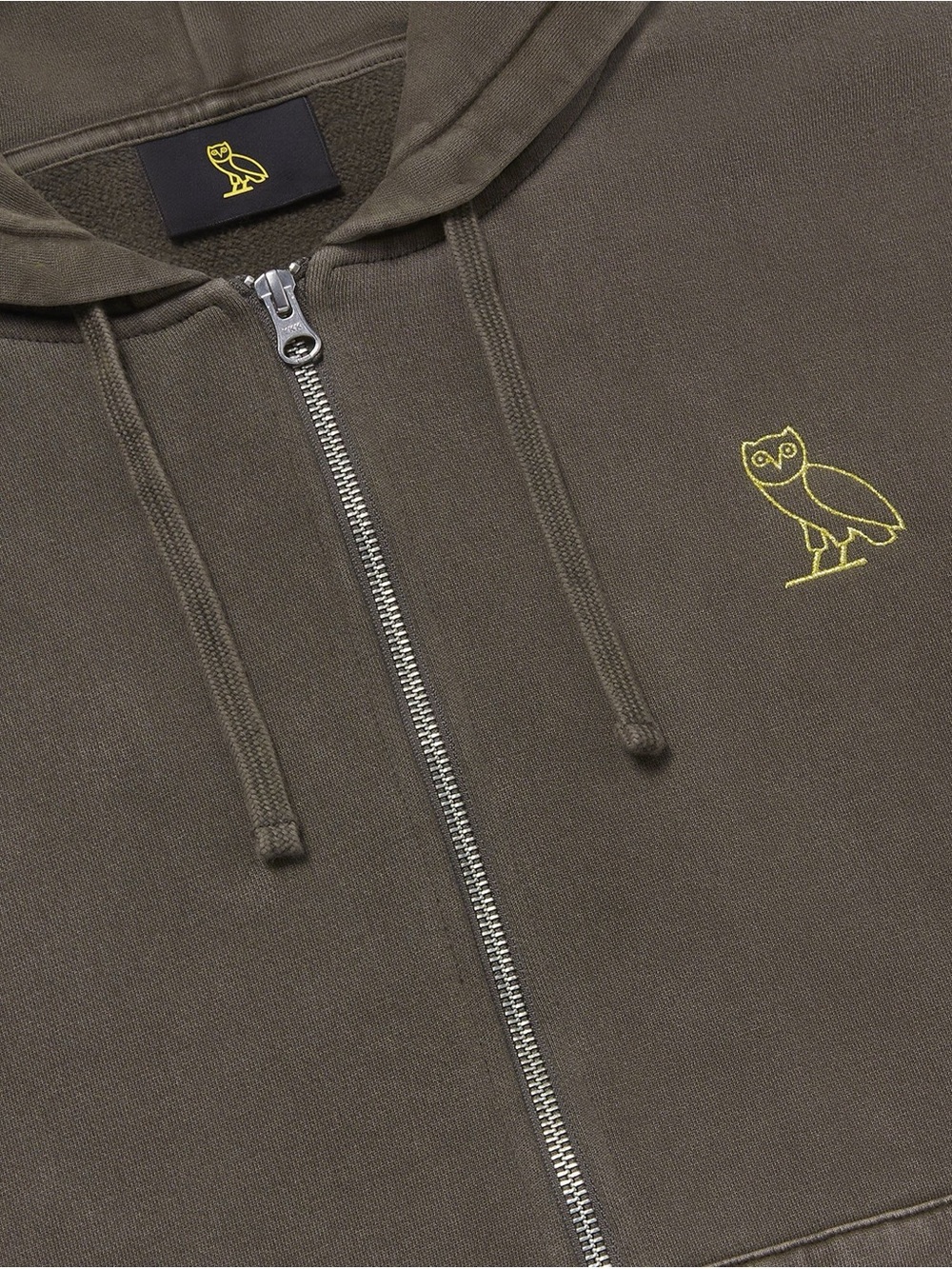 OVO Muskoka Garment Dyed Full-Zip Hoodie in Brown | October’s Very Own